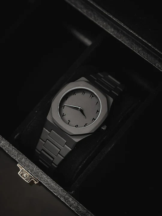 Full Black Arabic Aura Watch