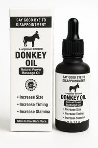 Donkey Oil – L-Arginine Enriched Massage Oil for Men | Boost Size, Timing & Stamina – 30ml